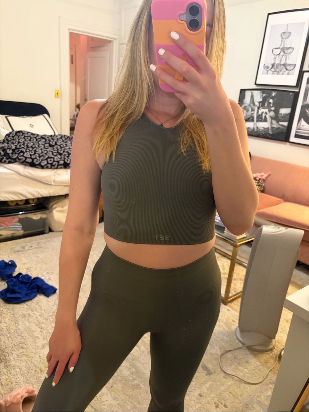 SET Active Ribbed Grey Workout Set - Picture 3 of 7